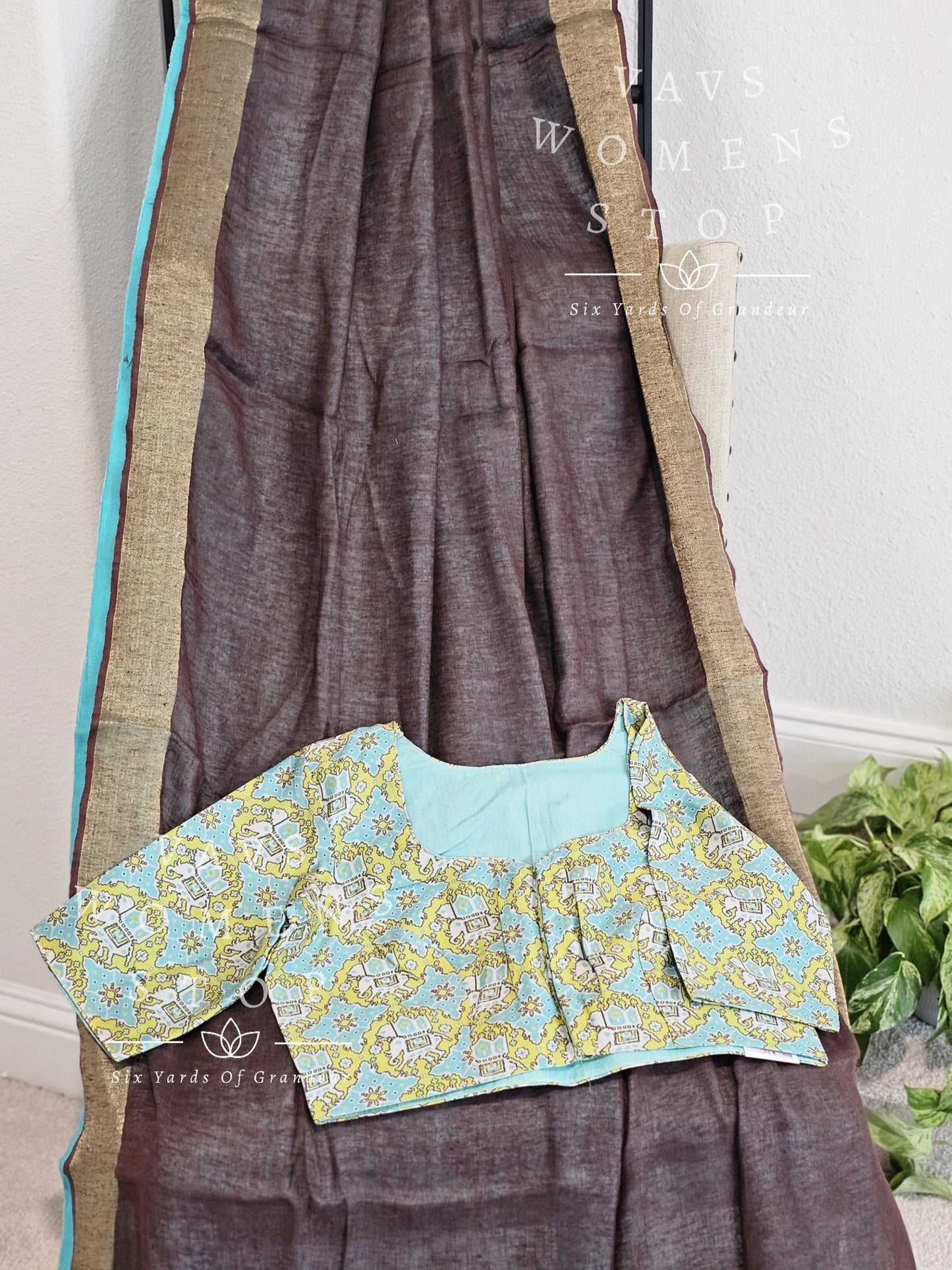 Linen By Linen Shaded Half Saree Pattern - Patola Prints Pure Chanderi Blouse