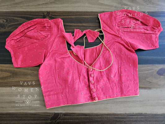 Chinon Chiffon Puff Sleeves Blouse