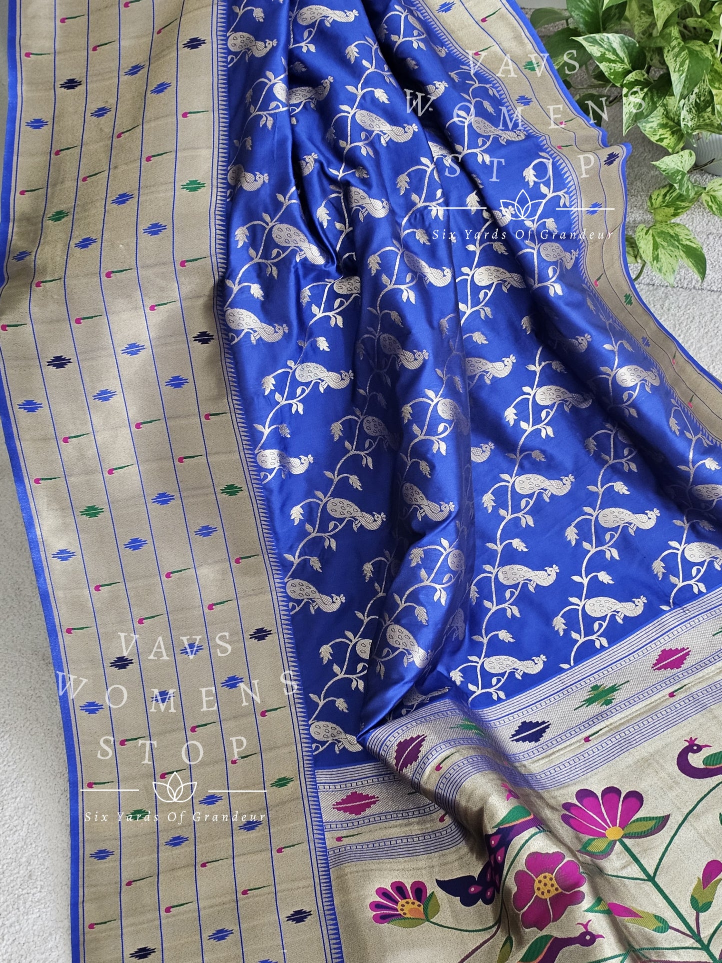 Designer Benarasi Paithani Soft Silk Saree - Blouse