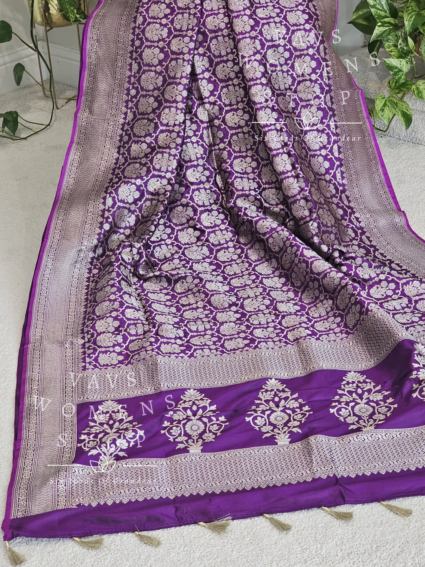 Pure Benarasi Katan Silk All Over Designer Saree - Maggam Blouse