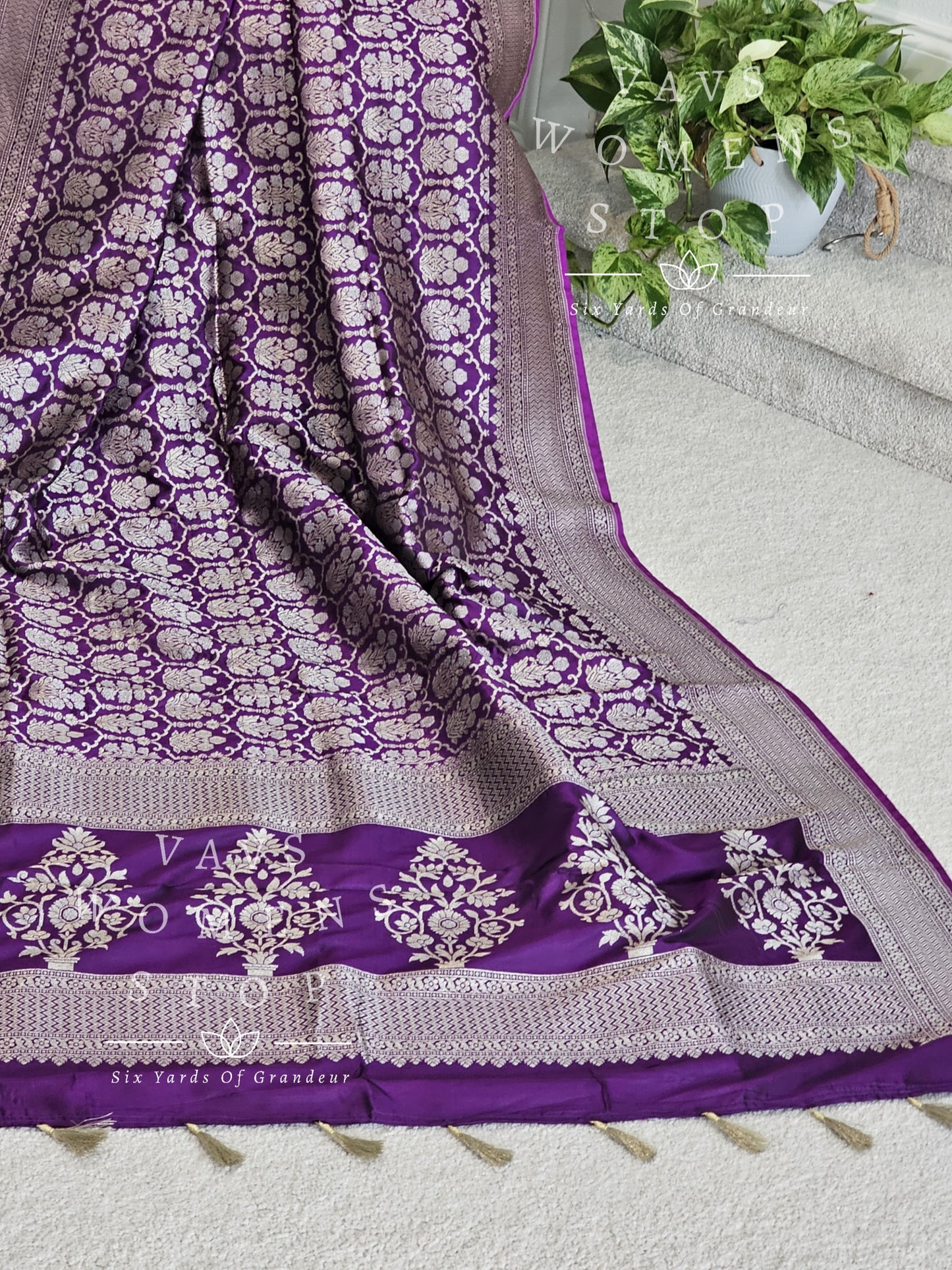 Pure Benarasi Katan Silk All Over Designer Saree - Maggam Blouse