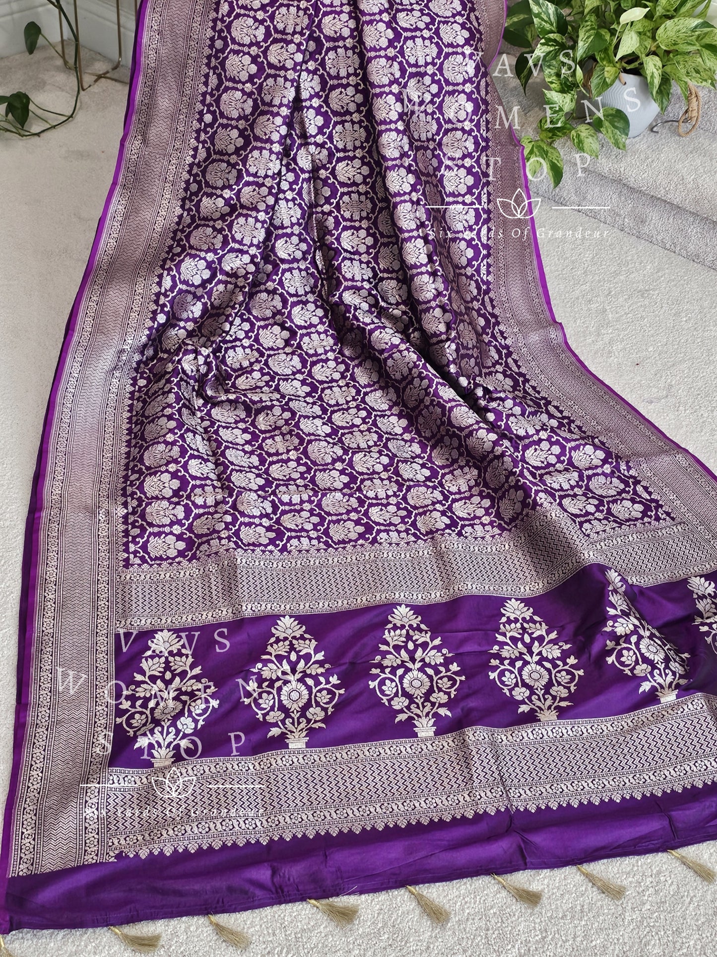 Pure Benarasi Katan Silk All Over Designer Saree - Maggam Blouse