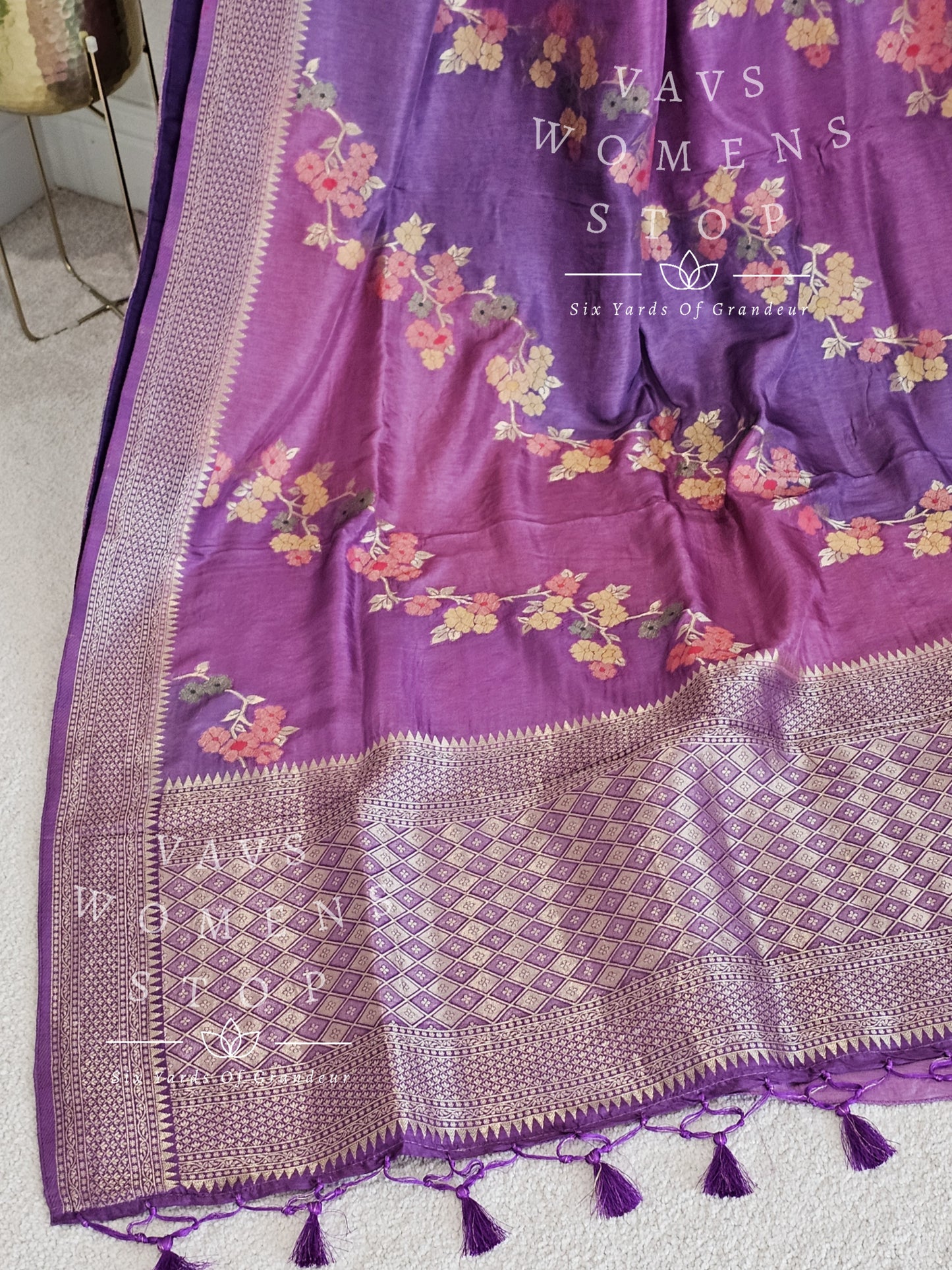 Pure Munga Tussar Silk Saree - Blouse