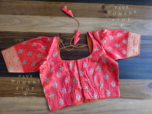 Paithani Border Soft Silk Blouse