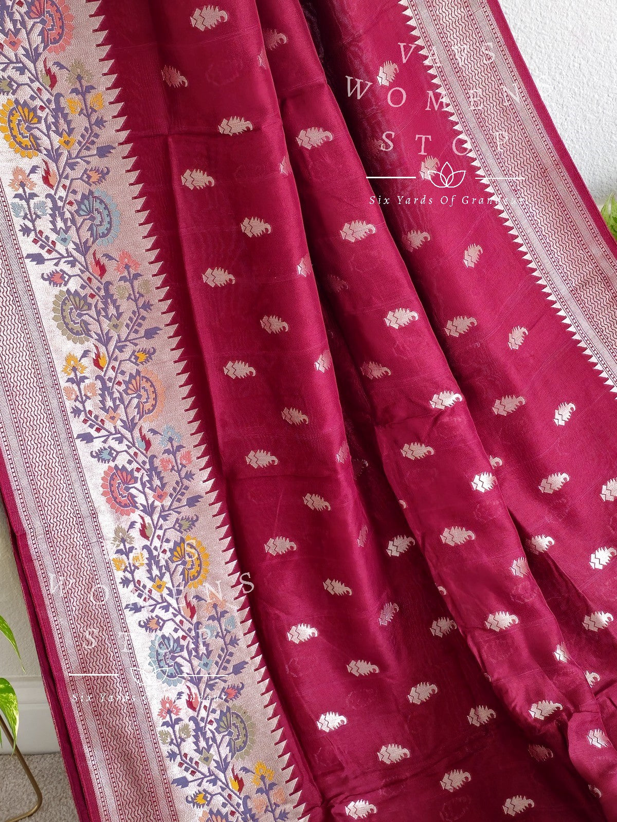 Munga Tussar Paithani Border Saree - Blouse