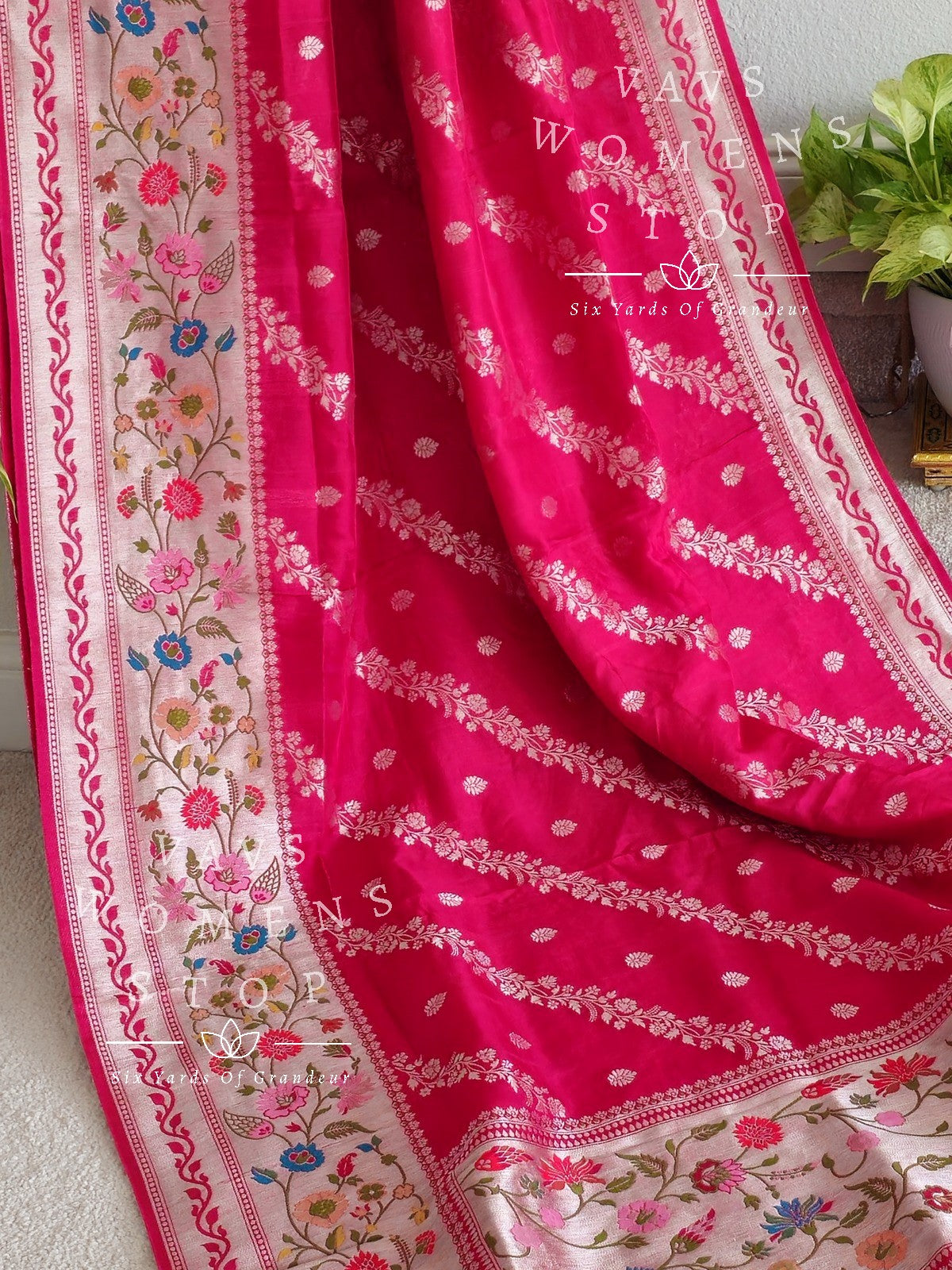 Munga Tussar Paithani Border Saree - Blouse