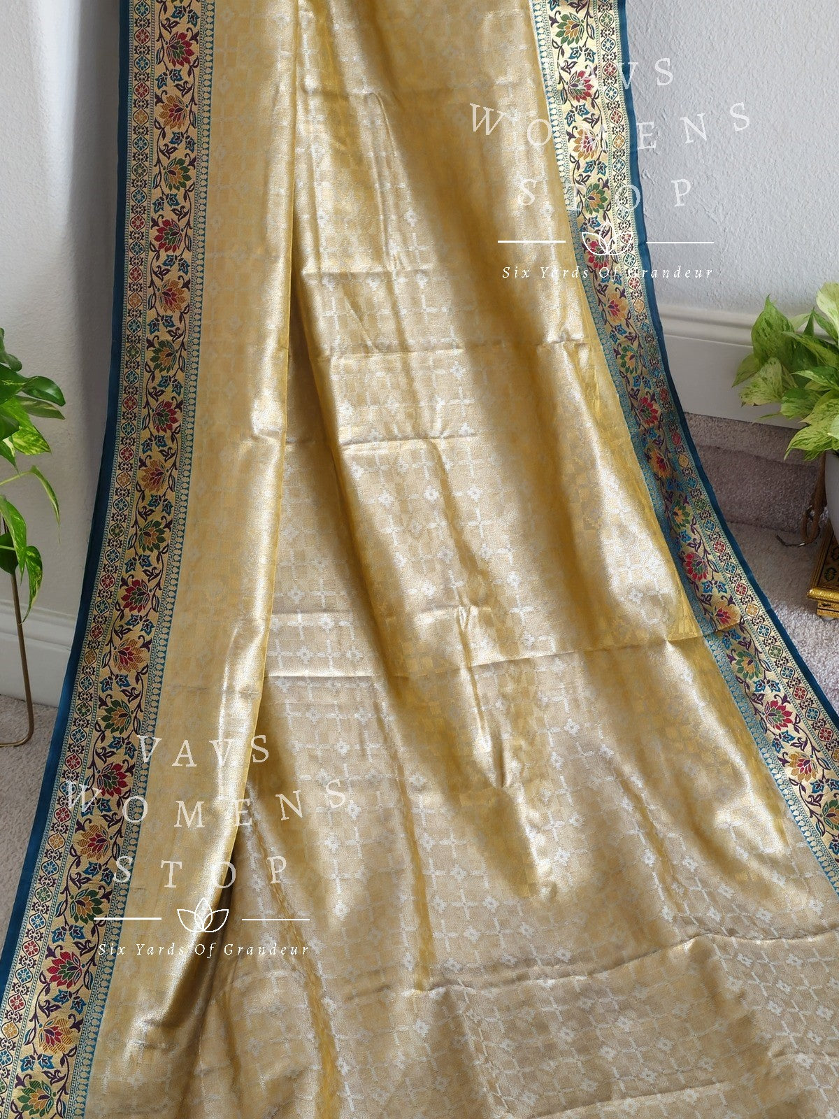 Benarasi Kanji Varam Tissue Paithani Saree - Blouse