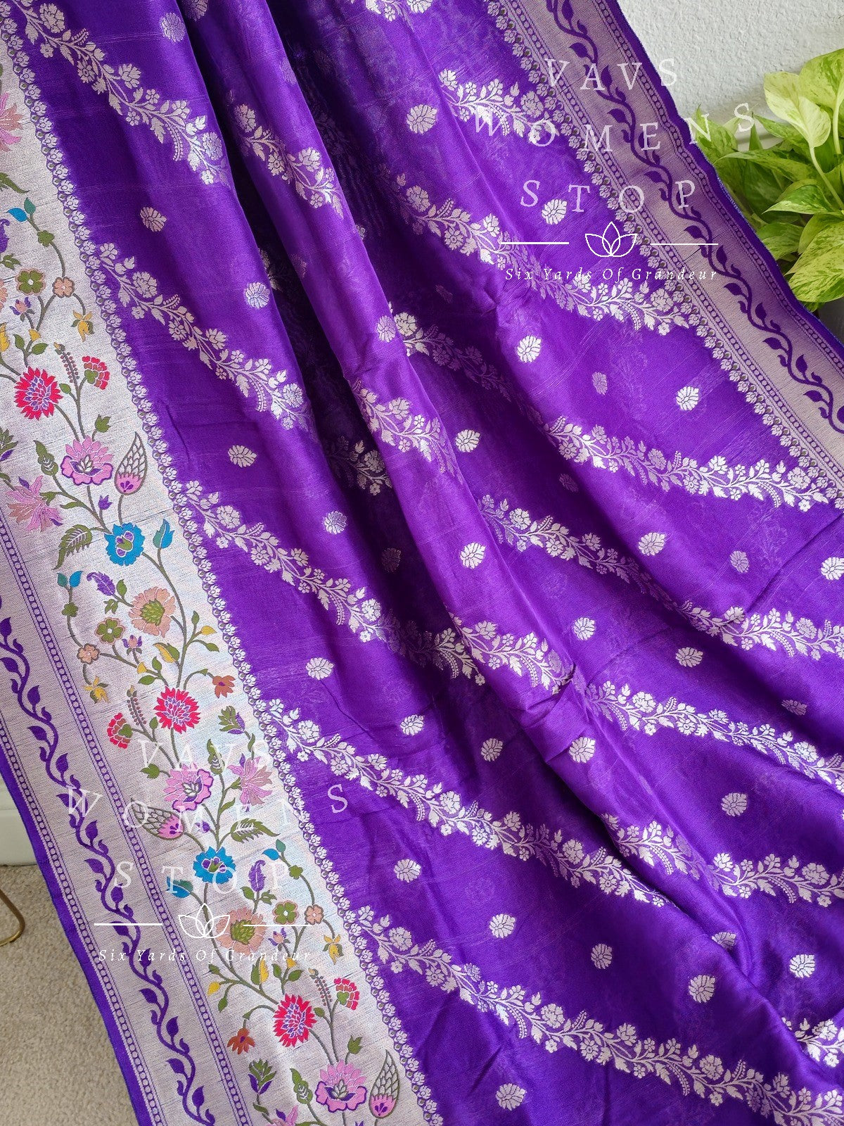 Munga Tussar Paithani Border Saree - Blouse