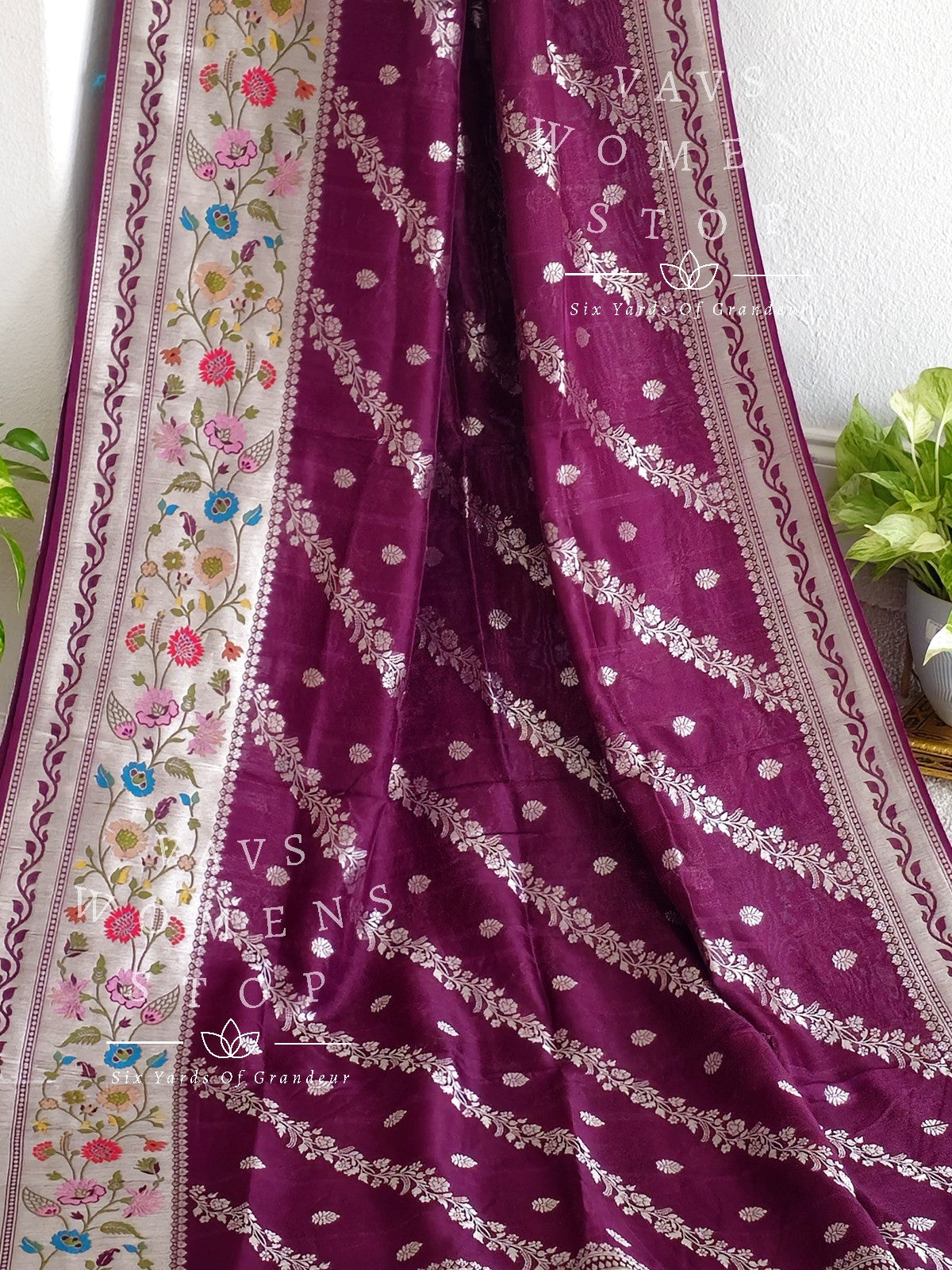 Munga Tussar Paithani Border Saree - Blouse