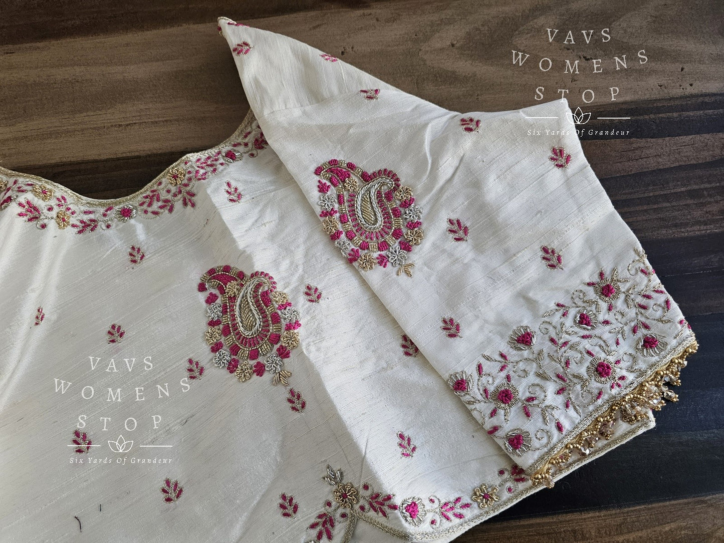 Pure Rawsilk Maggam Blouse