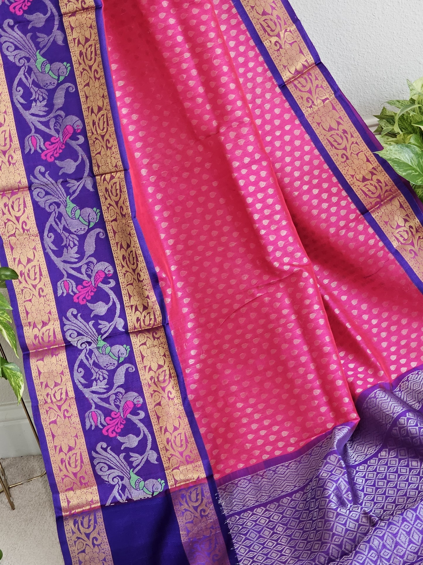 Pure Kuppadam Pattu Silk Cotton Saree - Blouse