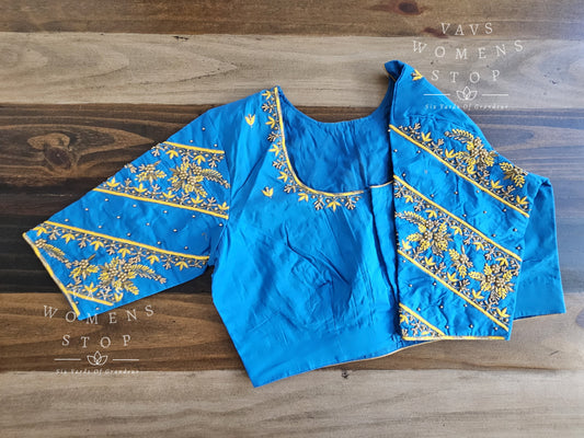 Blue Maggam Blouse