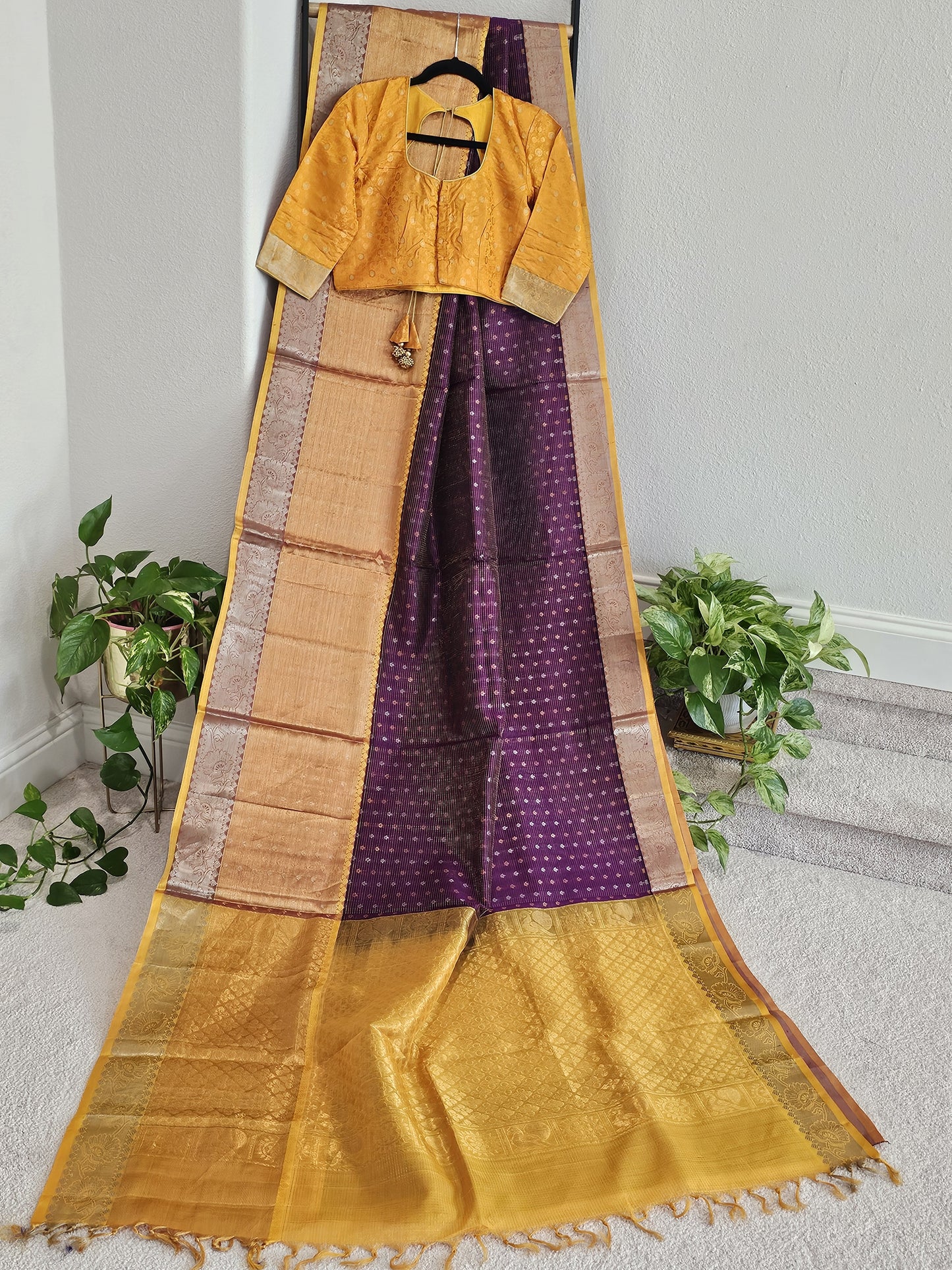 Pure Kuppadam Pattu Silk Cotton Saree - Blouse