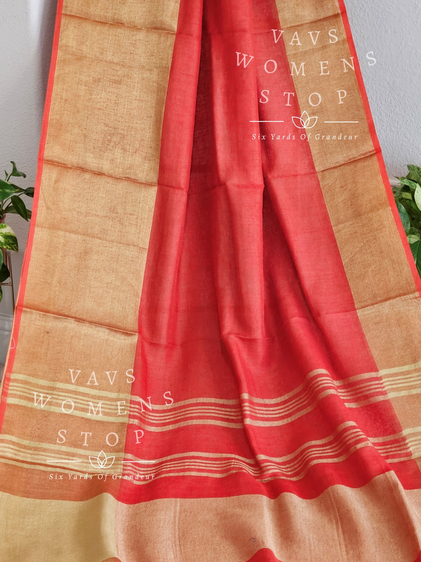 Linen By Linen Saree - Georgette Bhandini Blouse