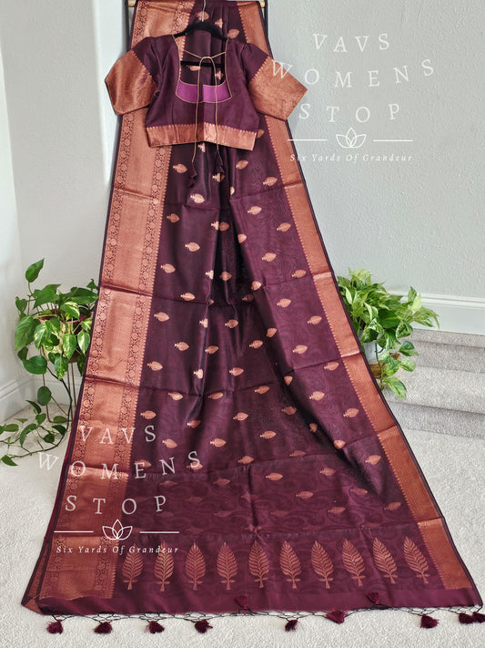 Kota Tussar Tanchoi Designer Saree - Blouse