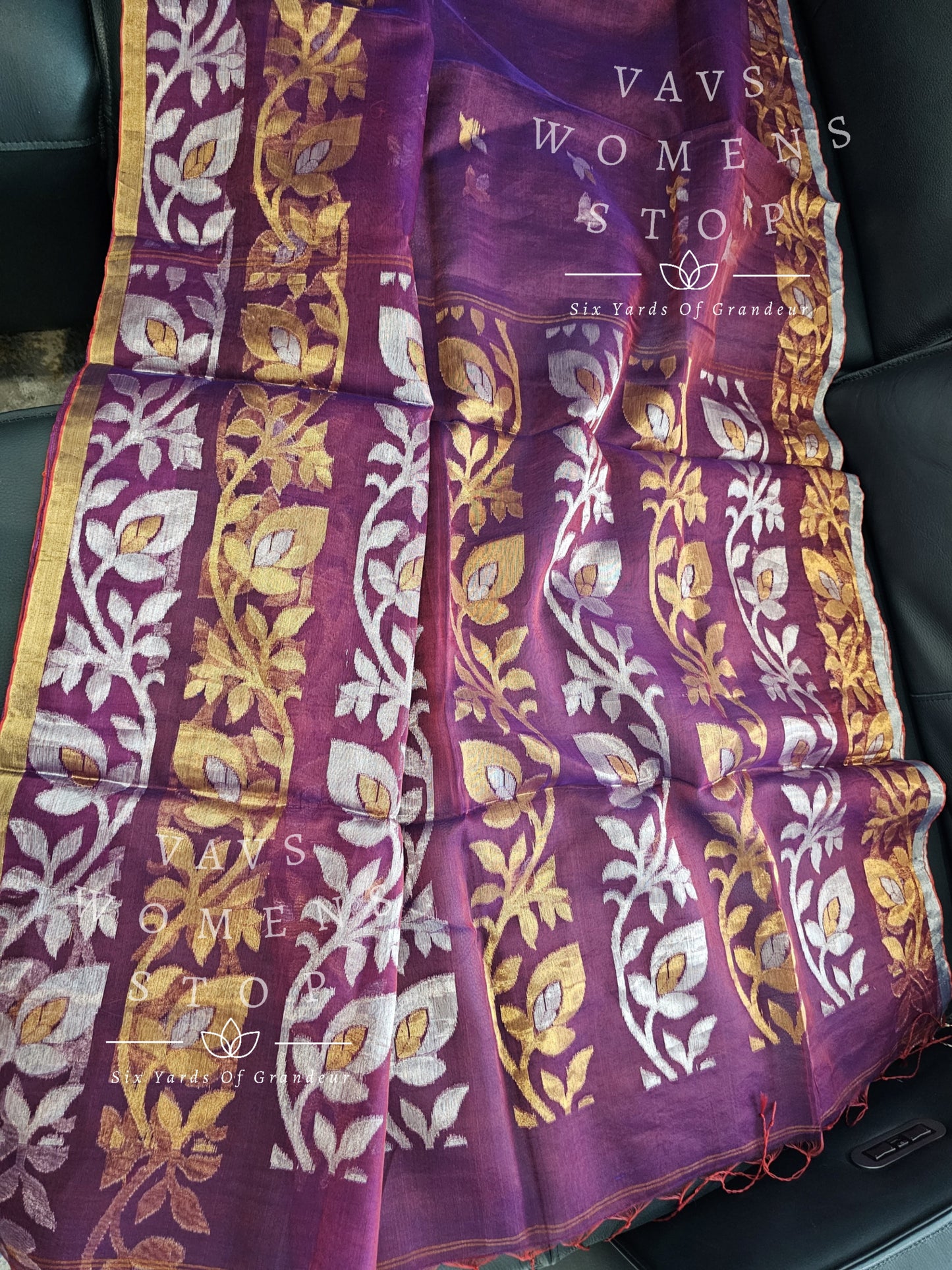 Exclusive Soft Muslin Silk Handwoven Jamdani Saree