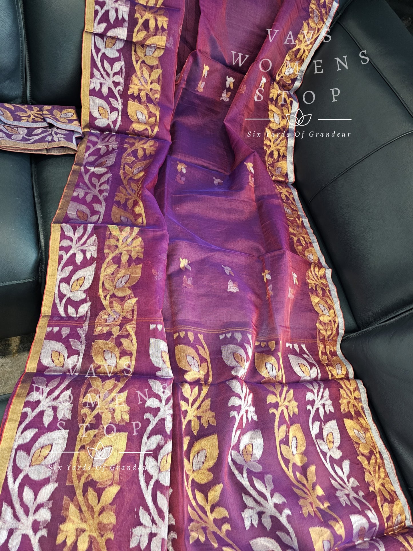 Exclusive Soft Muslin Silk Handwoven Jamdani Saree