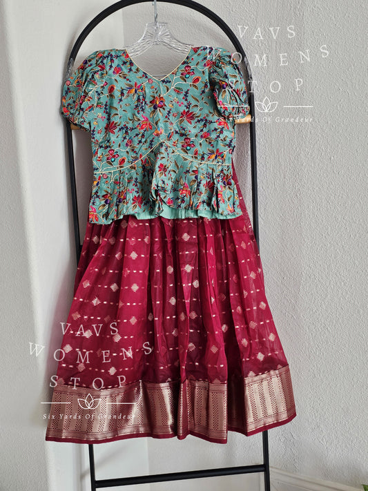 Organza Lehenga - Blouse