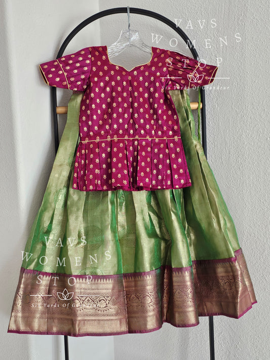 Tissue Benarasi Silk Lehenga - Blouse