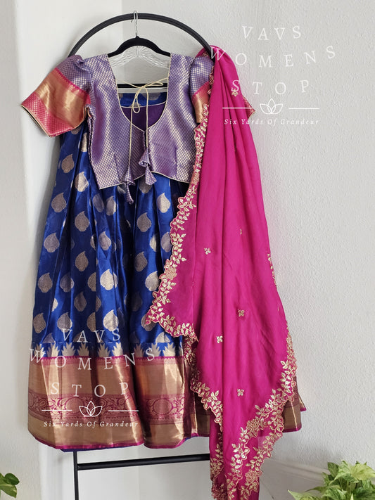 Soft Warm Organza Lehenga / Langa Voni Set