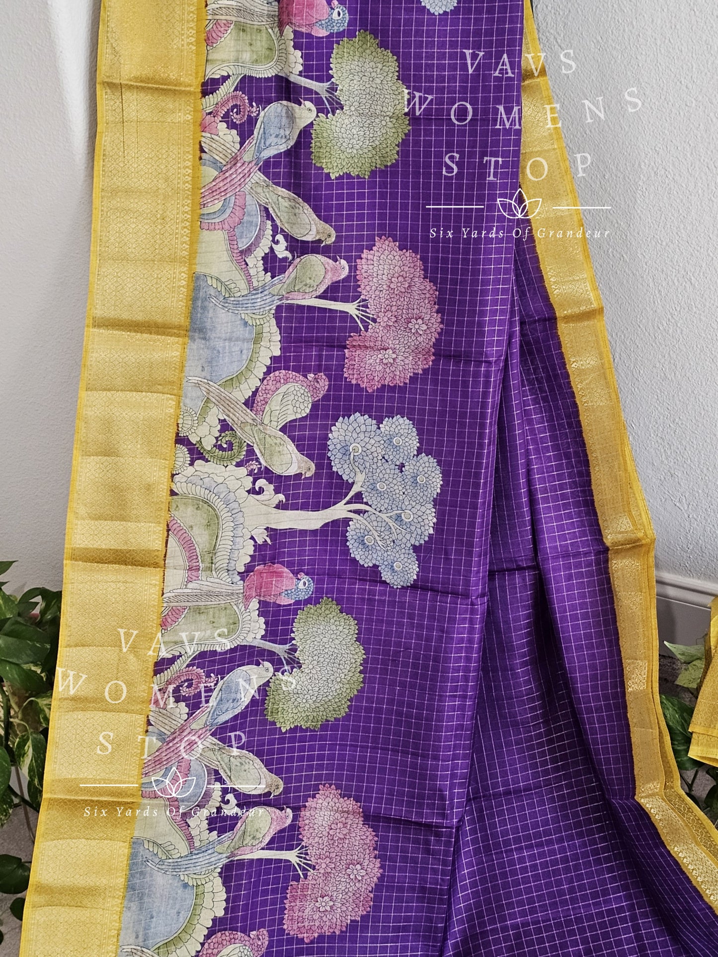 Soft Dola Semi Silk Kalamkari Print Saree