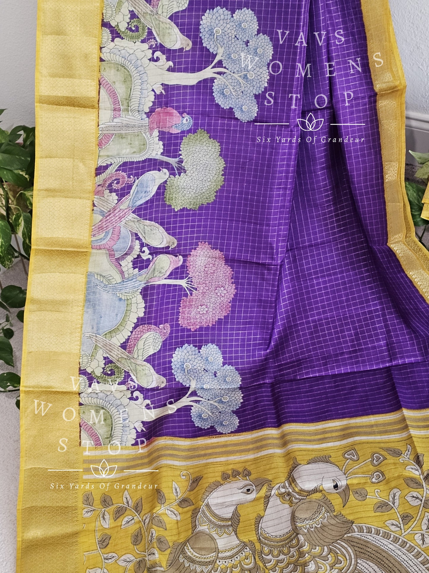 Soft Dola Semi Silk Kalamkari Print Saree