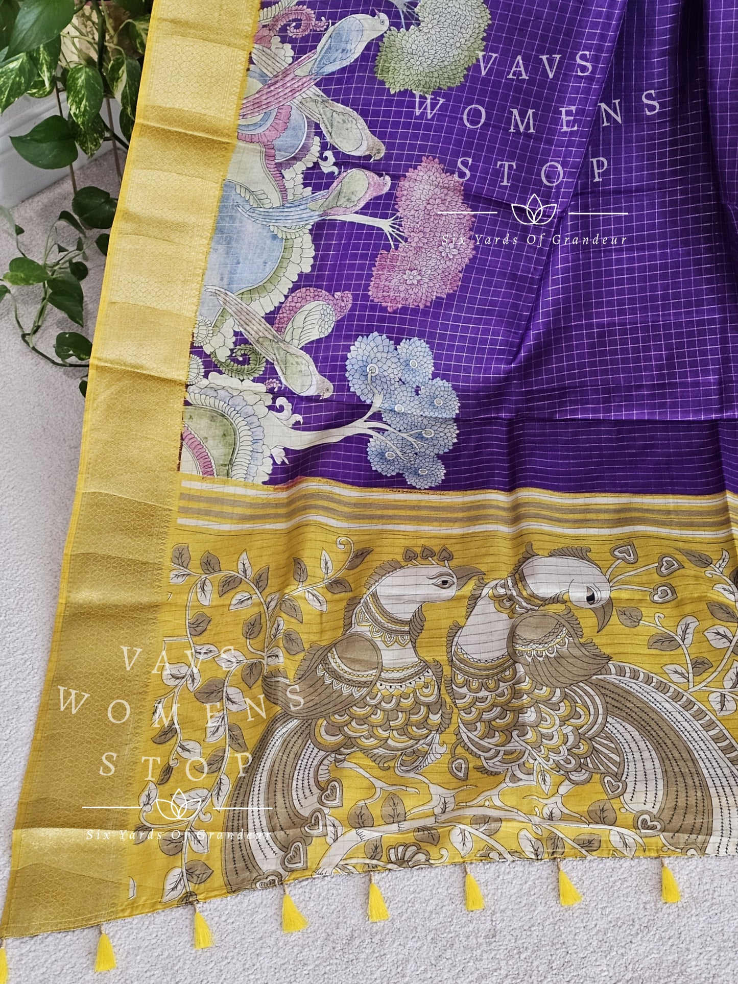 Soft Dola Semi Silk Kalamkari Print Saree