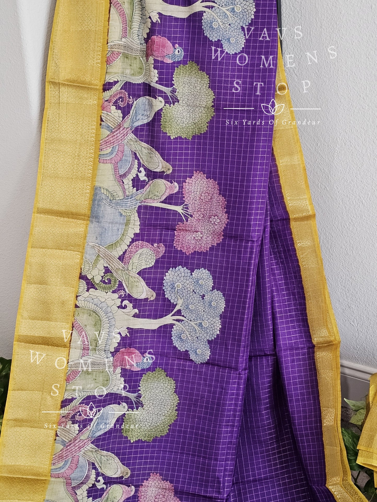 Soft Dola Semi Silk Kalamkari Print Saree