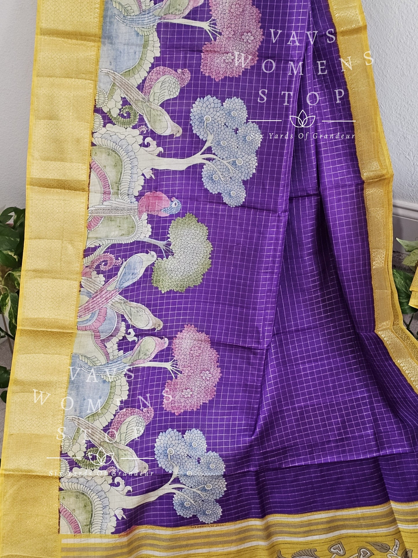 Soft Dola Semi Silk Kalamkari Print Saree