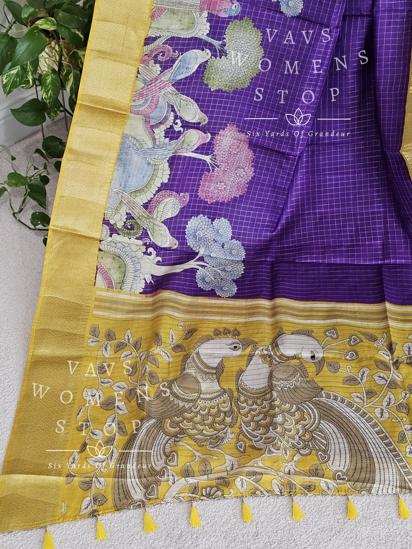 Soft Dola Semi Silk Kalamkari Print Saree