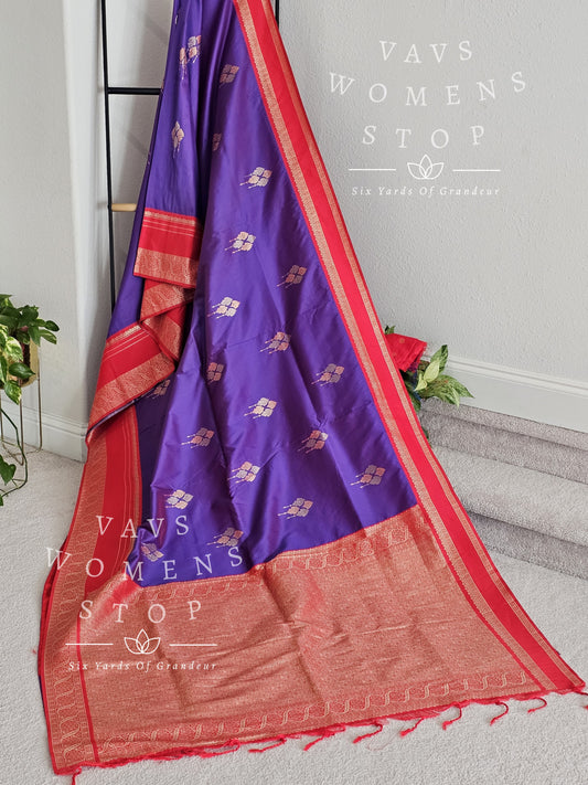 Semi Benarasi Soft Silk Saree