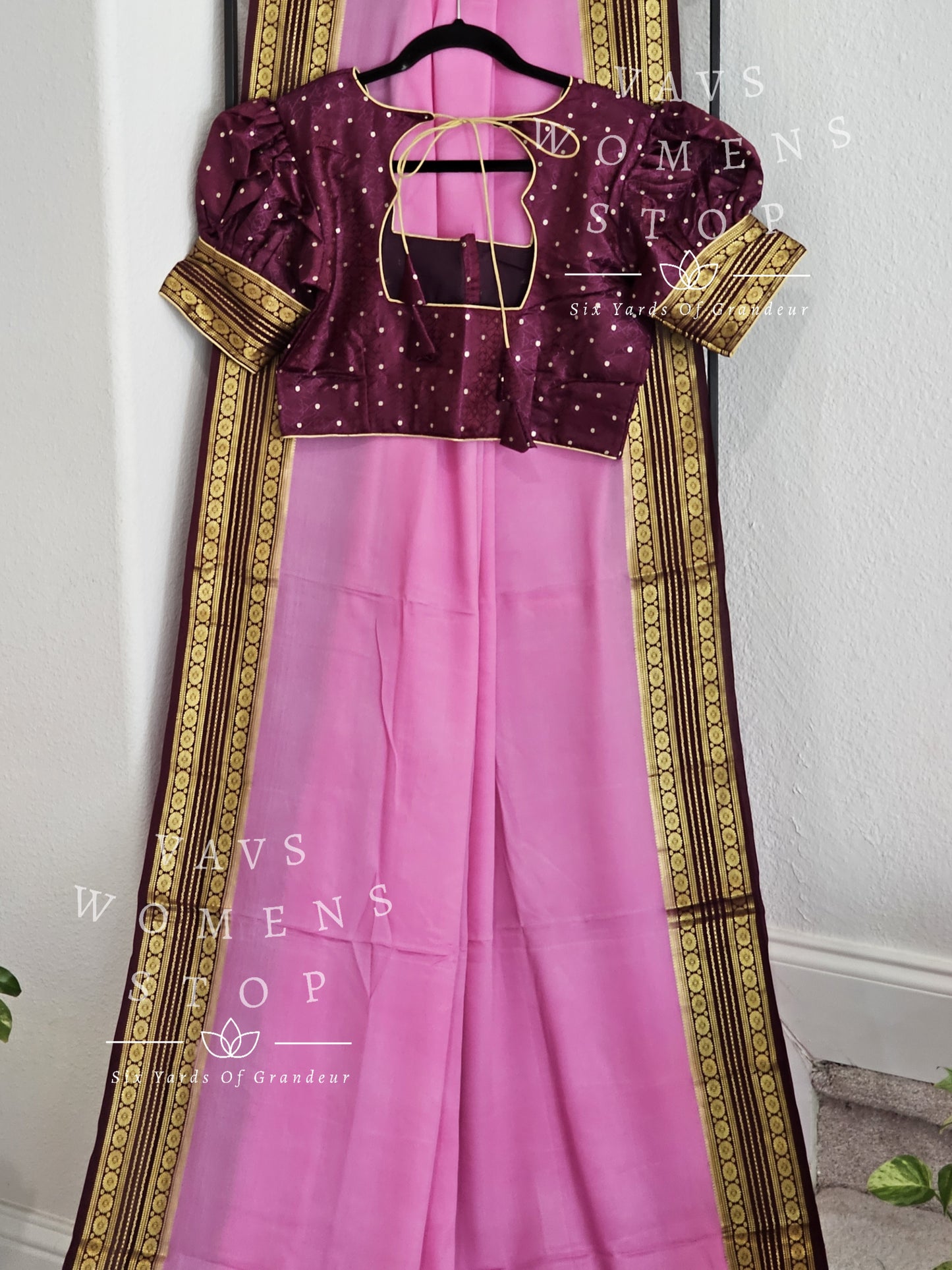 Pure Mysore Crepe Silk Saree - Benarasi Blouse