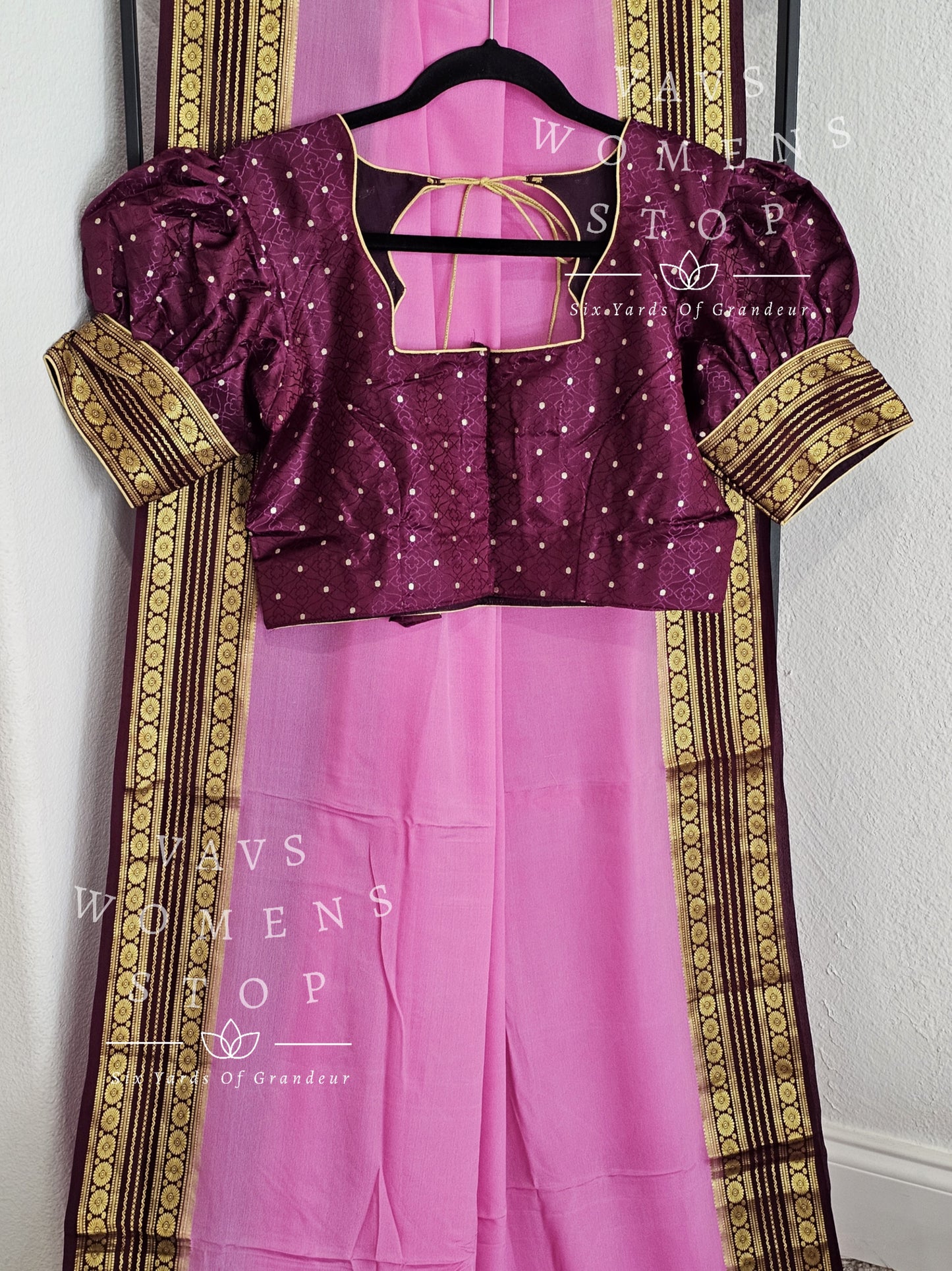 Pure Mysore Crepe Silk Saree - Benarasi Blouse