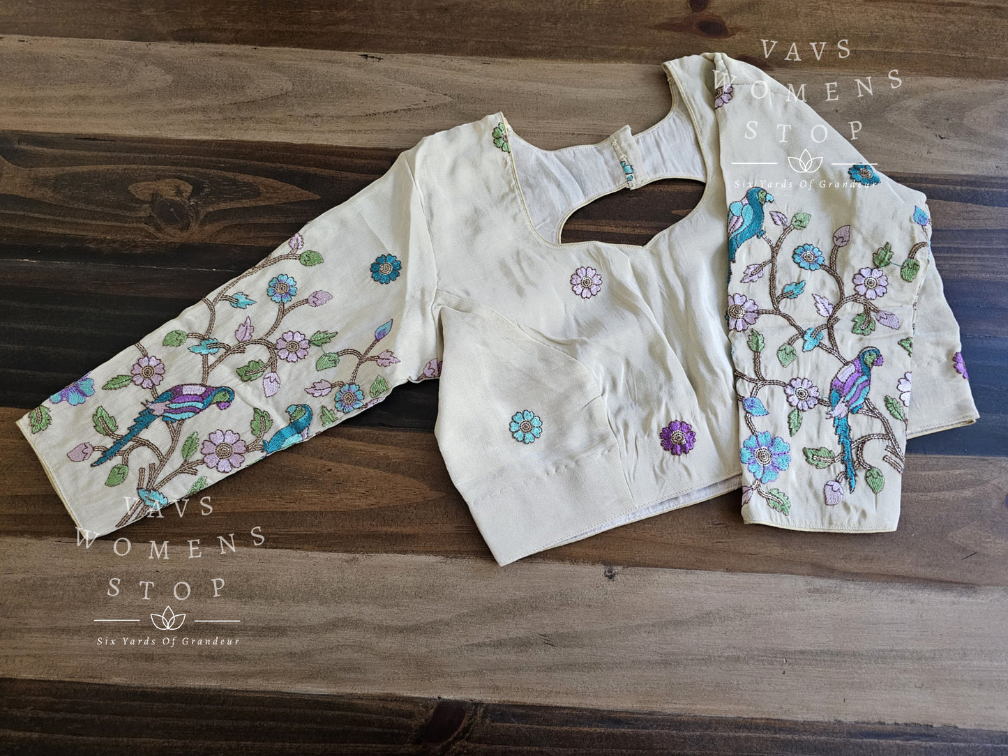 3/4 Sleeves Designer Tissue Blouse