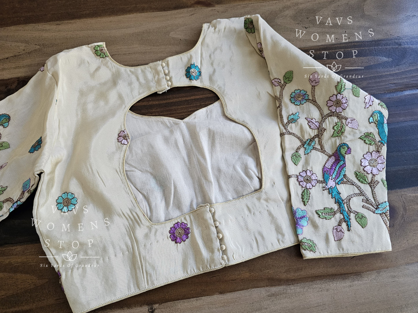 3/4 Sleeves Designer Tissue Blouse