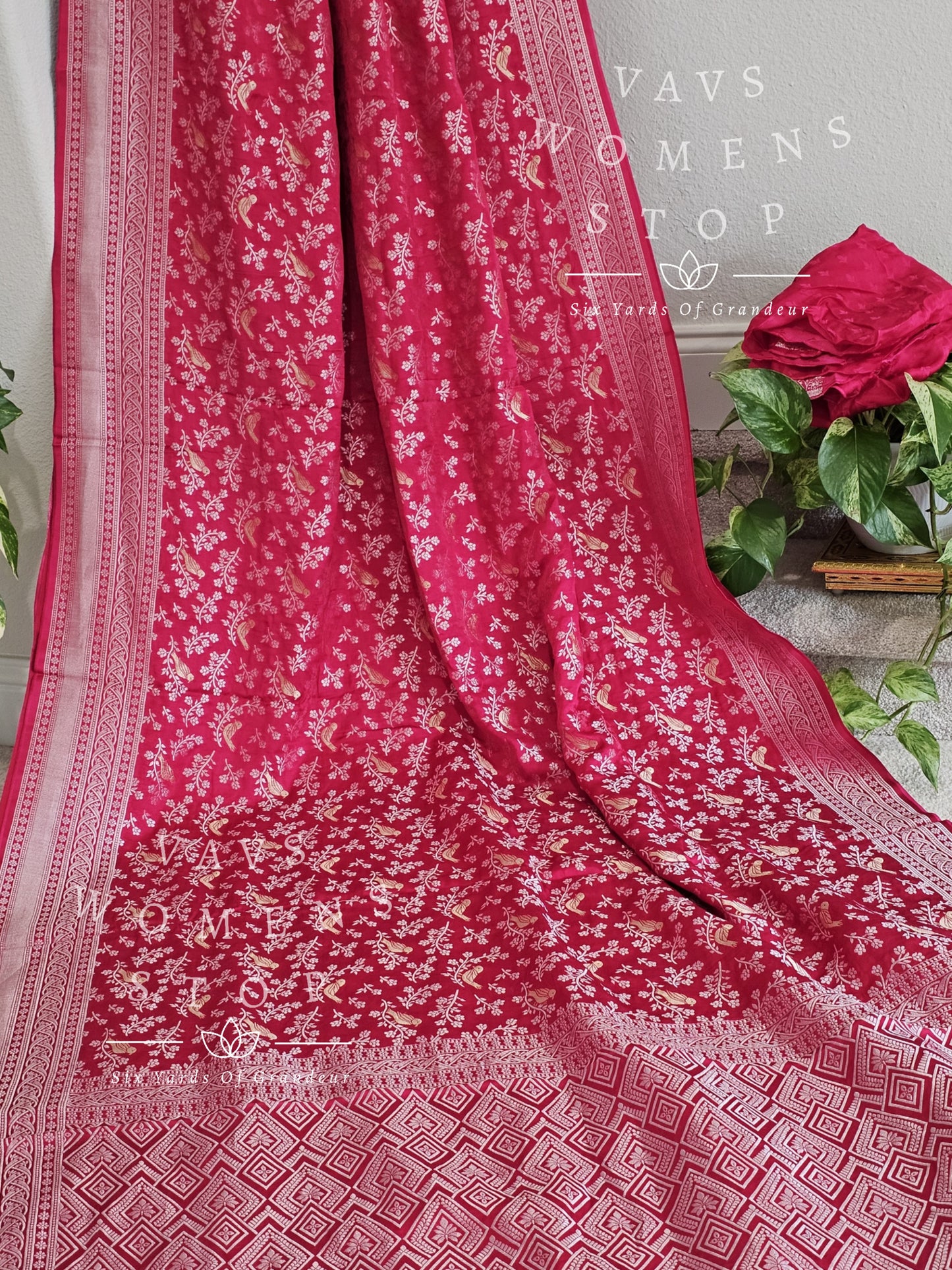 Mashru Satin Benarasi Silk Saree