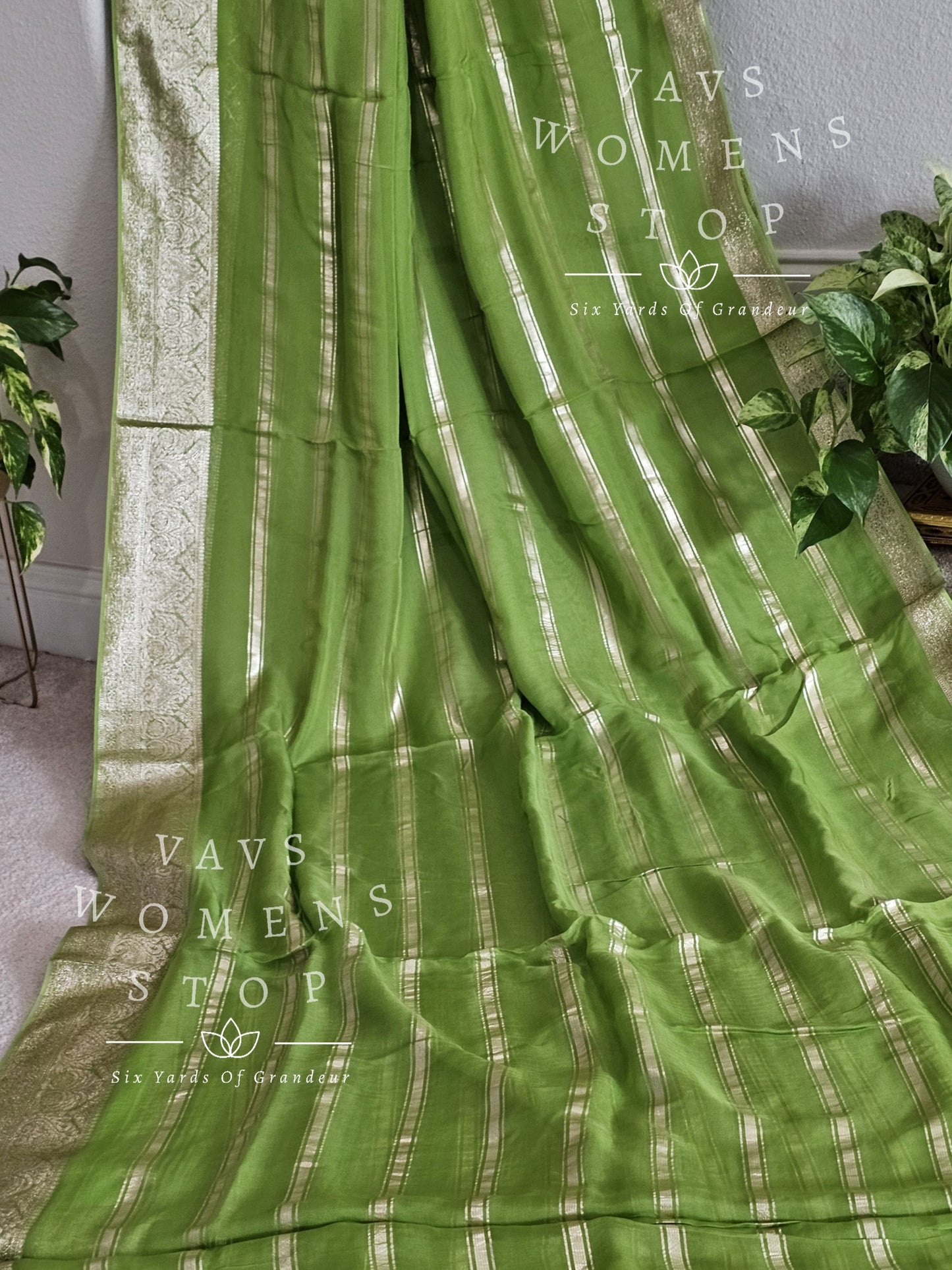 Pure khaddi Soft Organza Silk Saree - Blouse