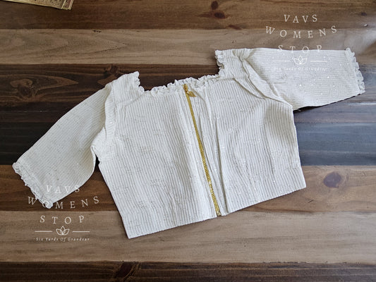 Pure Georgette Sequins Blouse
