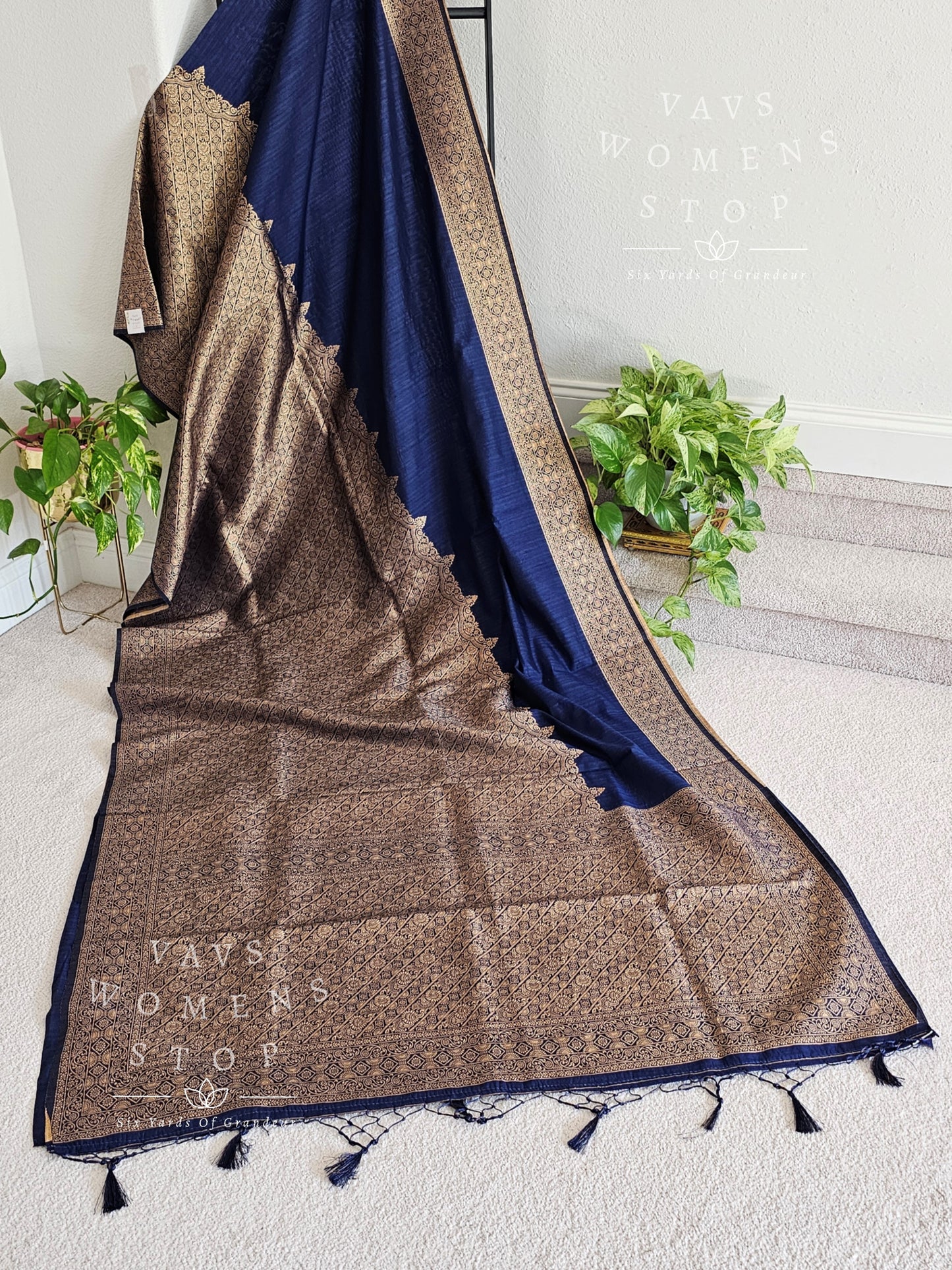 Fancy Semi Tussar Dupion Silk Raising Border Saree