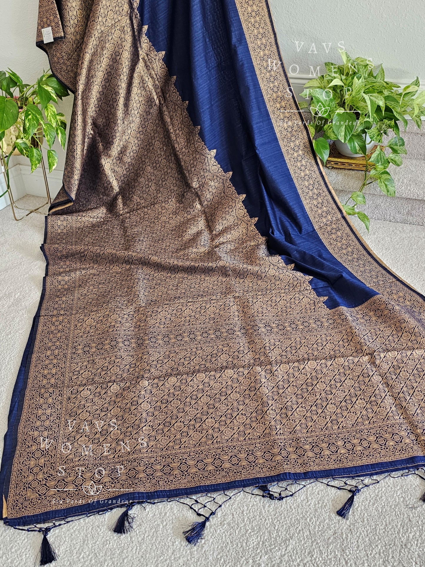 Fancy Semi Tussar Dupion Silk Raising Border Saree