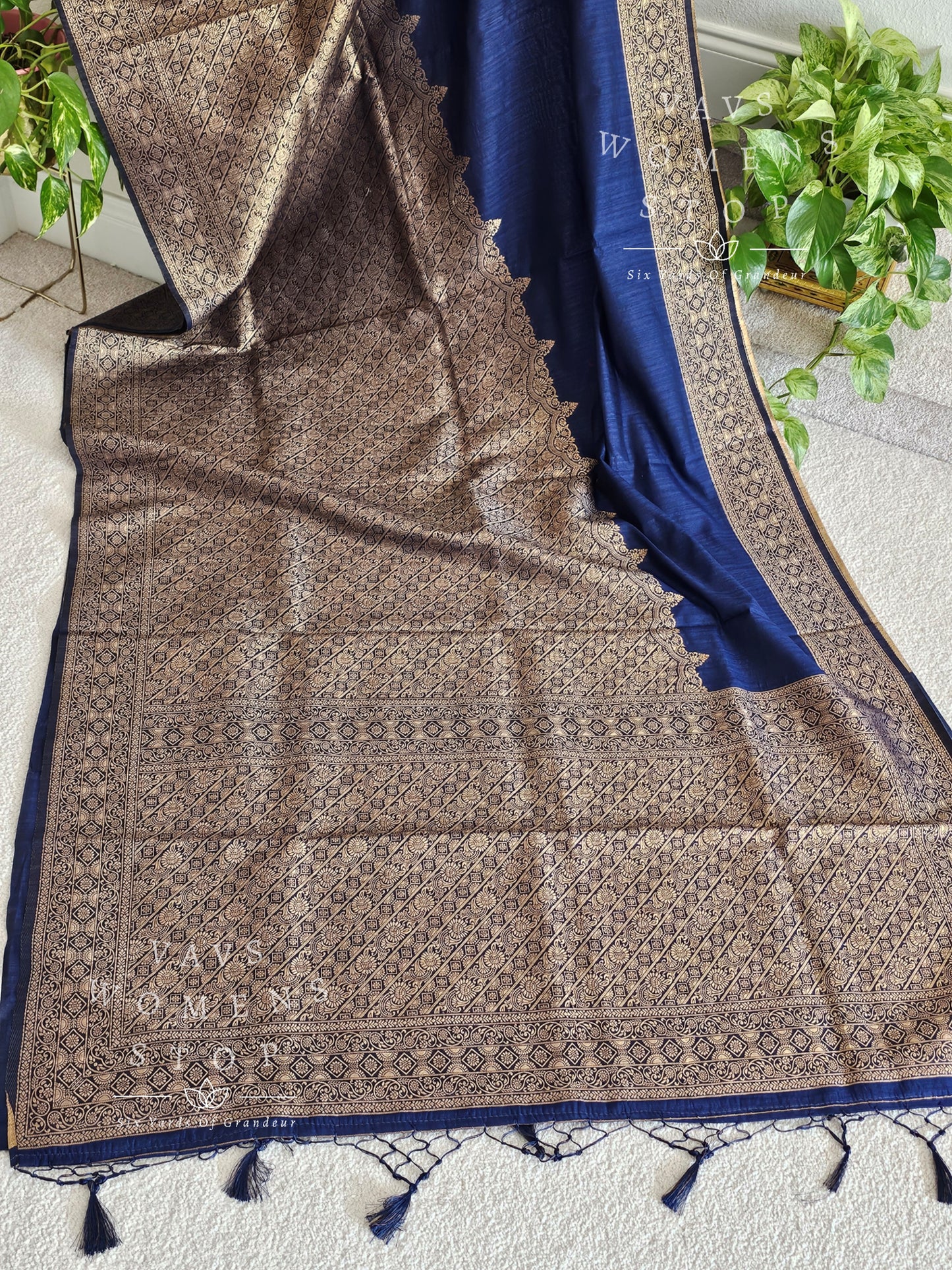 Fancy Semi Tussar Dupion Silk Raising Border Saree