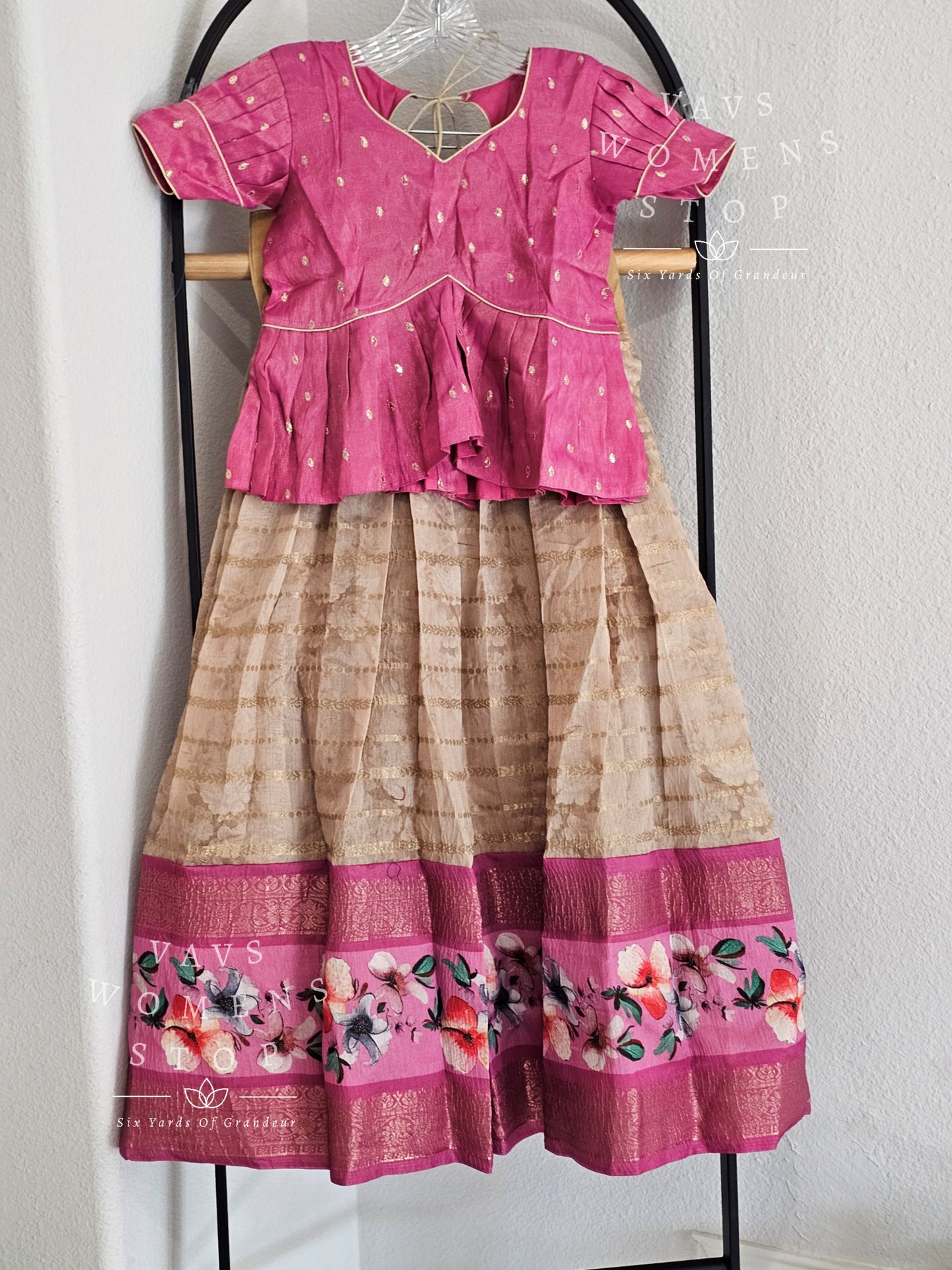 Designer Chanderi Silk Lehenga - Chinon Silk Blouse