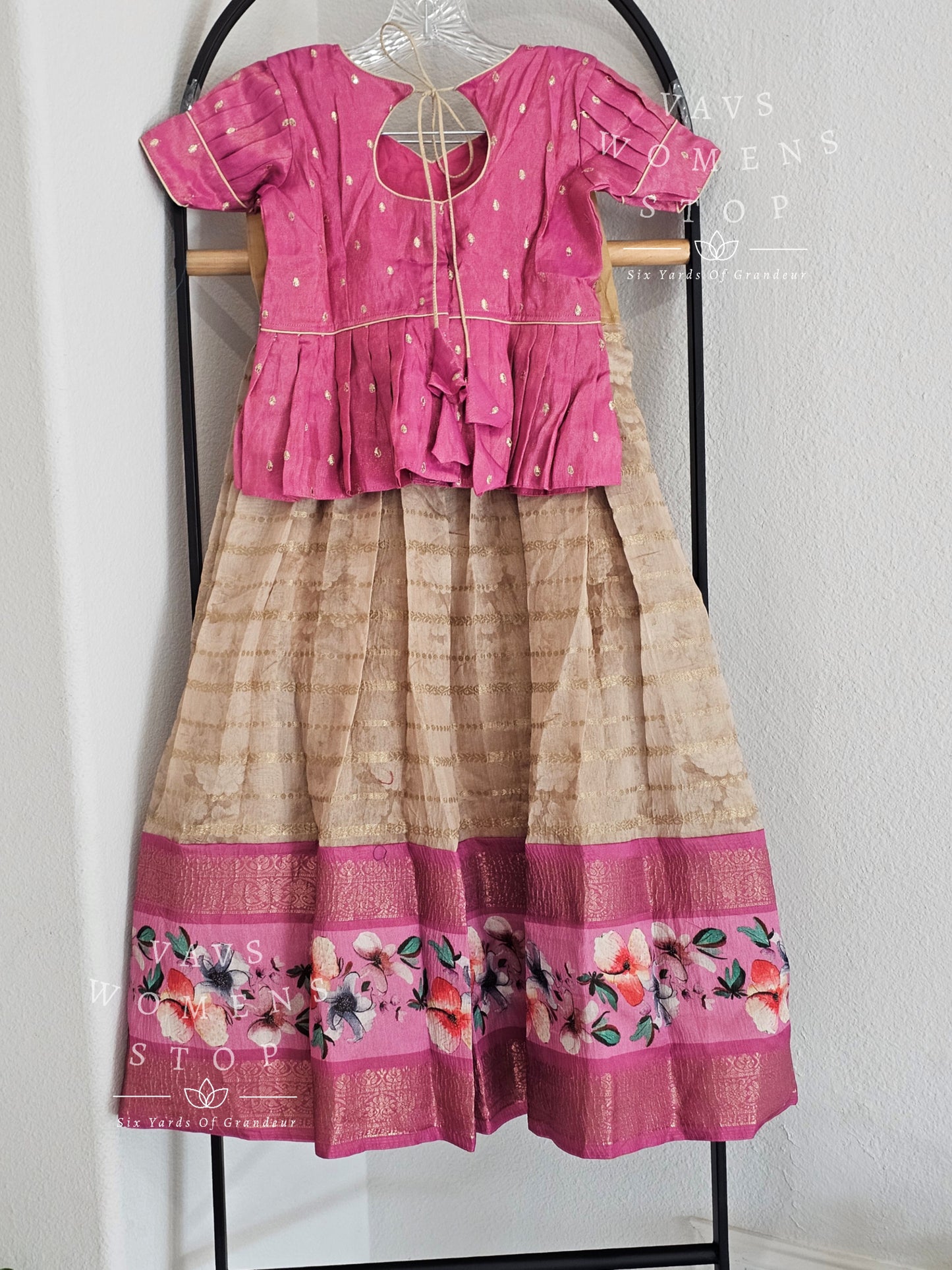 Designer Chanderi Silk Lehenga - Chinon Silk Blouse