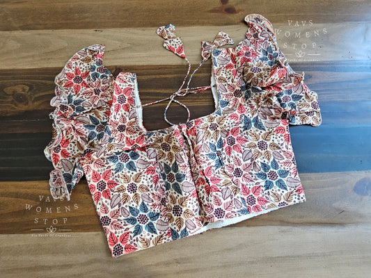 Ruffle Cotton Blouse