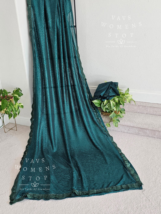 Designer Sequins Net Saree