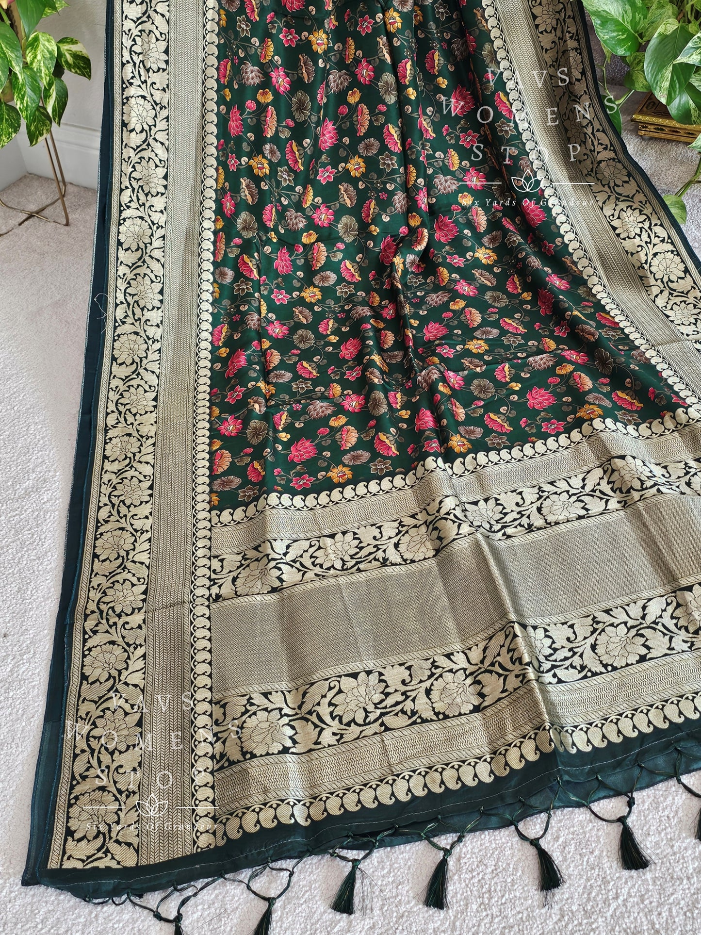 Pure Munga Crepe Silk Kalamkari Digital Print Saree - Blouse