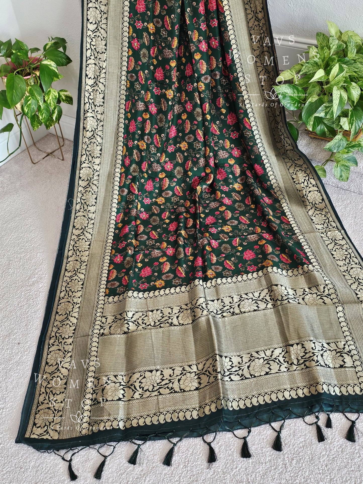 Pure Munga Crepe Silk Kalamkari Digital Print Saree - Blouse