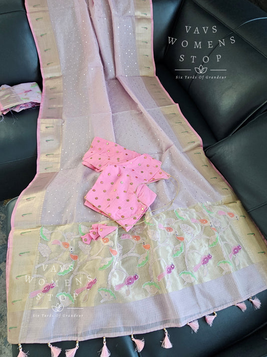 Designer Pink Rawsilk Sleeveless Blouse Size 36 Extends to 42! Ready to ship from Texas, USA! VAVS store Womens Stop!