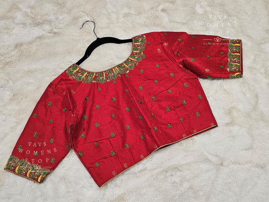 Pure Rawsilk Maggam Blouse