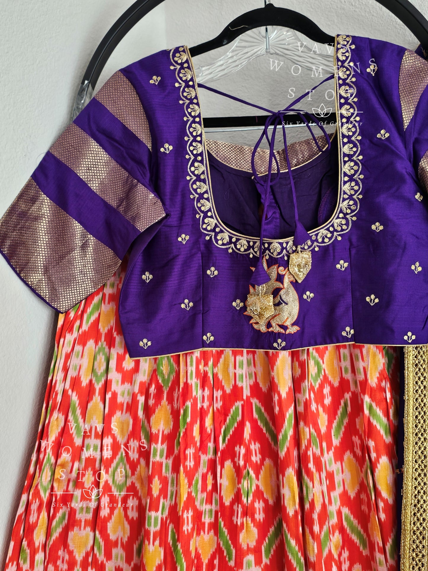Pure Ikkat Silk Langa Voni Set